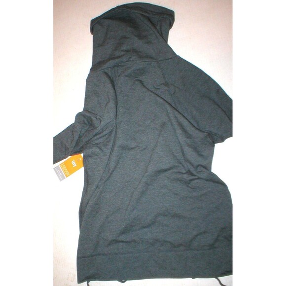 NWT Womens Lucy Activewear M Top Dark Gray Green Sleeves Pullover Cowl Neck New - Picture 5 of 8